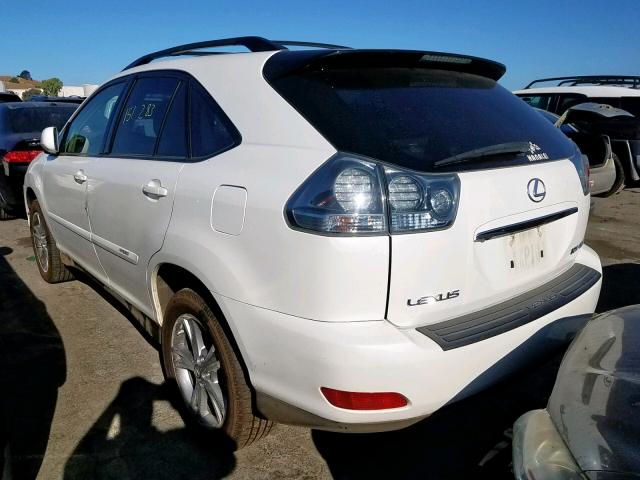 JTJHW31U272036305 - 2007 LEXUS RX 400H WHITE photo 3