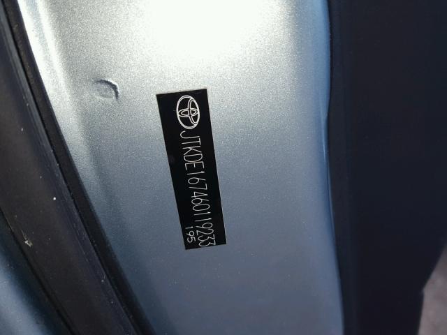 JTKDE167460119233 - 2006 TOYOTA SCION TC 蓝色 照片 10