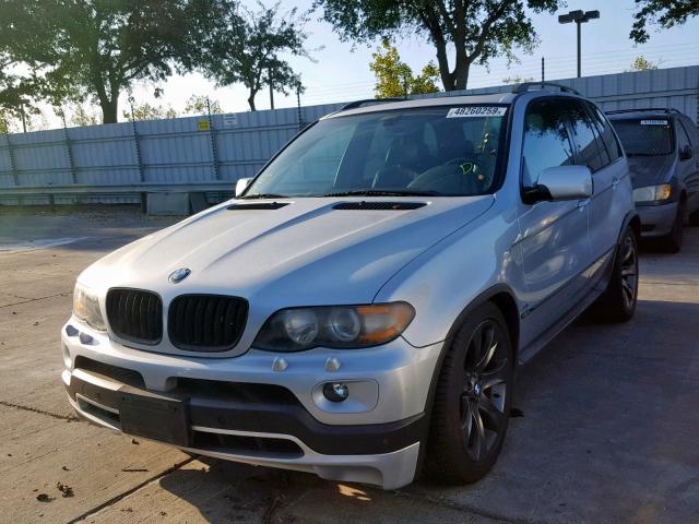 5UXFA93584LE81821 - 2004 BMW X5 4.8IS SILVER photo 2