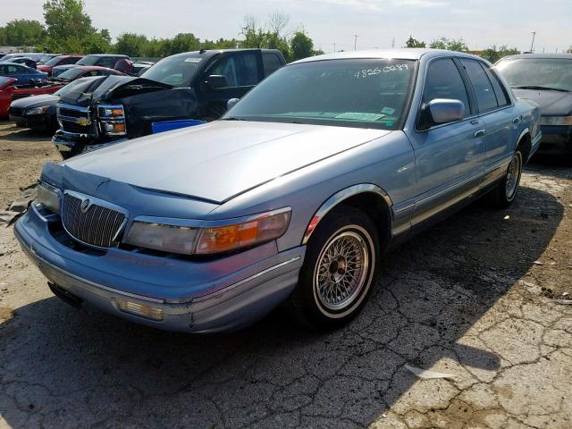 2MELM75W0VX675362 - 1997 MERCURY GRAND MARQ BLUE photo 2