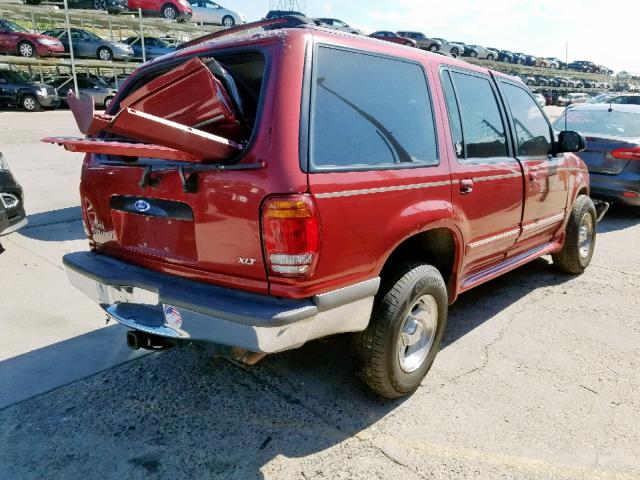 1FMZU34E2WZB58195 - 1998 FORD EXPLORER RED photo 4