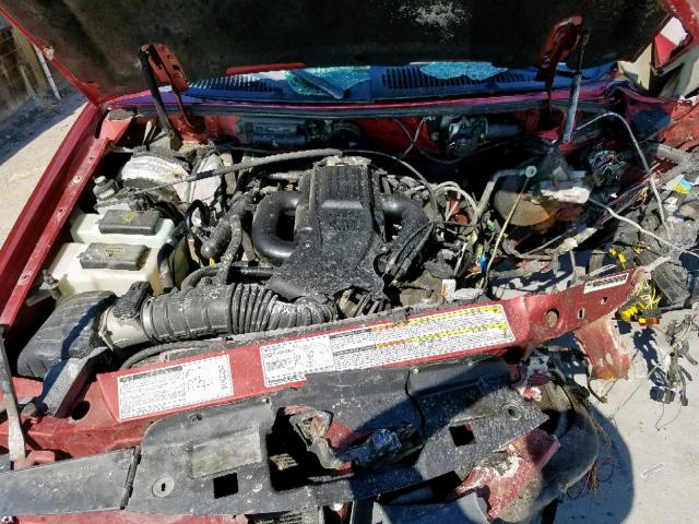 1FMZU34E2WZB58195 - 1998 FORD EXPLORER RED photo 7