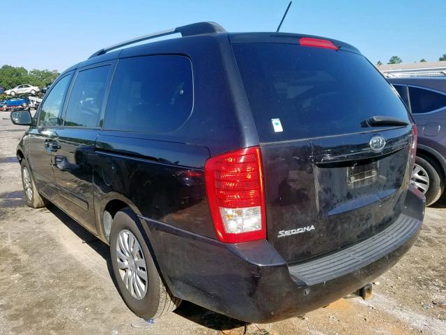 KNDMG4C71C6430375 - 2012 KIA SEDONA LX BLACK photo 3