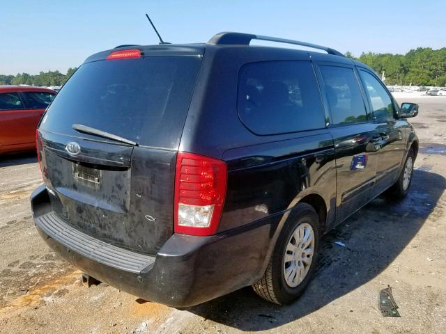 KNDMG4C71C6430375 - 2012 KIA SEDONA LX BLACK photo 4