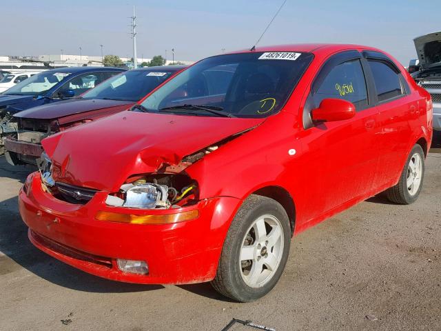 KL1TG56636B549262 - 2006 CHEVROLET AVEO LT RED photo 2