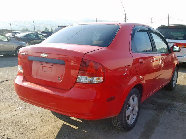 KL1TG56636B549262 - 2006 CHEVROLET AVEO LT RED photo 4