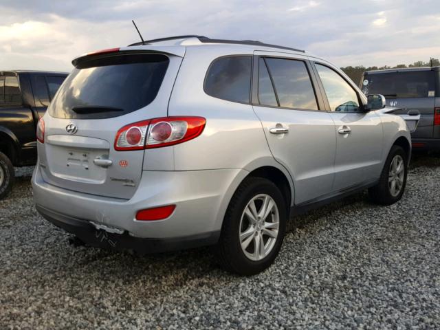 5NMSK3AB7AH385319 - 2010 HYUNDAI SANTA FE L SILVER photo 4