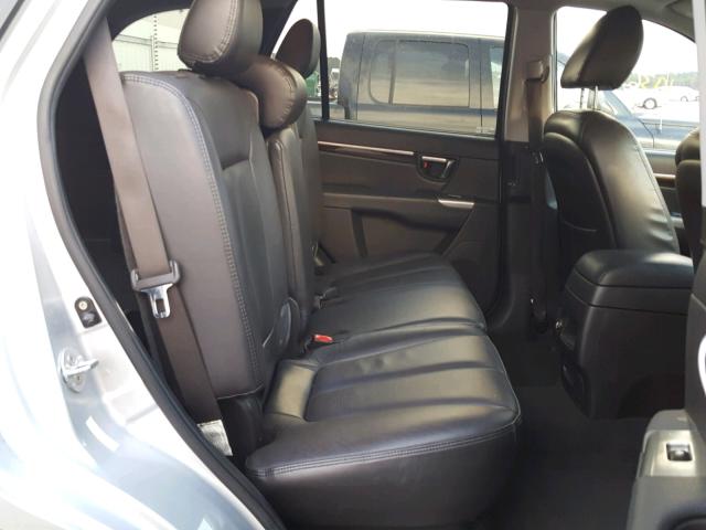 5NMSK3AB7AH385319 - 2010 HYUNDAI SANTA FE L SILVER photo 6