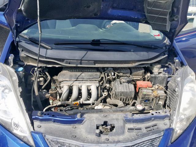 JHMGE8H41AC010802 - 2010 HONDA FIT SPORT BLUE photo 7