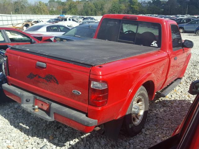 1FTYR10U03PA22013 - 2003 FORD RANGER RED photo 4