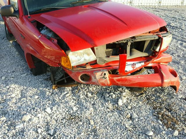 1FTYR10U03PA22013 - 2003 FORD RANGER RED photo 9