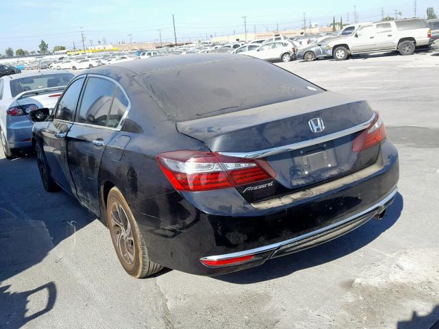 1HGCR2F37HA053656 - 2017 HONDA ACCORD LX BLACK photo 3