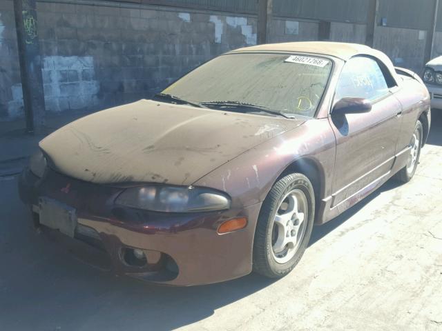 4A3AX35G3VE012433 - 1997 MITSUBISHI ECLIPSE SP MAROON photo 2