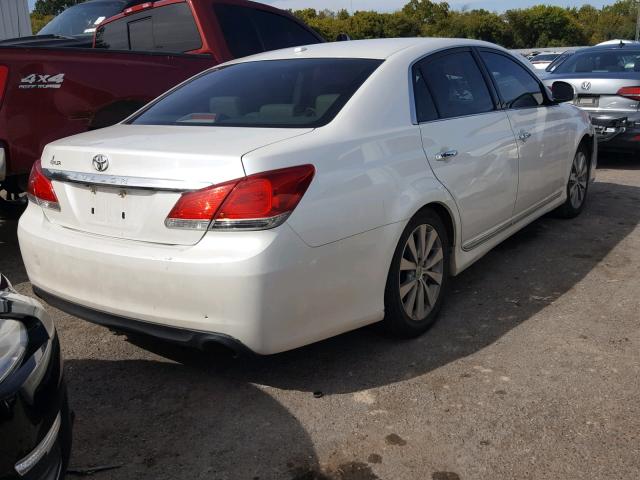 4T1BK3DB5CU473000 - 2012 TOYOTA AVALON BAS WHITE photo 4