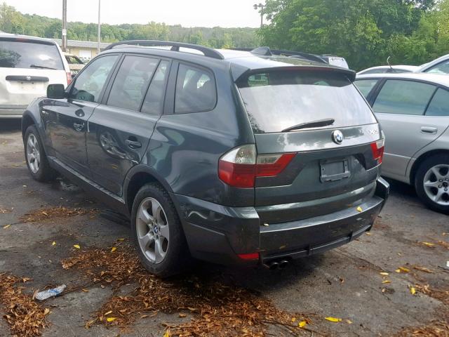 WBXPC93467WF10892 - 2007 BMW X3 3.0SI GREEN photo 3