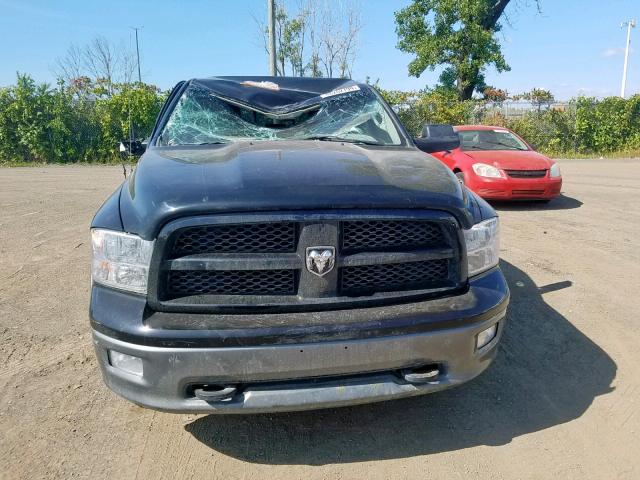 1C6RD7GT2CS118913 - 2012 DODGE RAM 1500 S BLACK photo 9