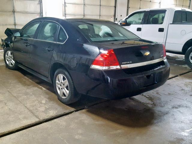 2G1WA5EK5A1117389 - 2010 CHEVROLET IMPALA LS BLACK photo 3