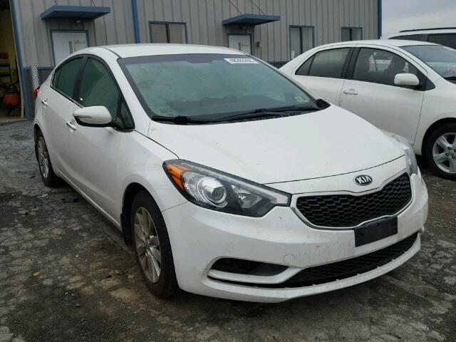 KNAFX4A83E5197948 - 2014 KIA FORTE EX WHITE photo 1