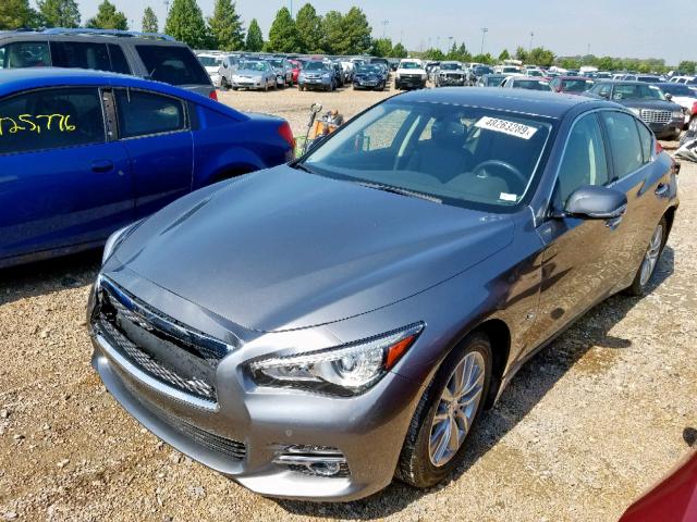 JN1BV7AR3FM406679 - 2015 INFINITI Q50 BASE GRAY photo 2