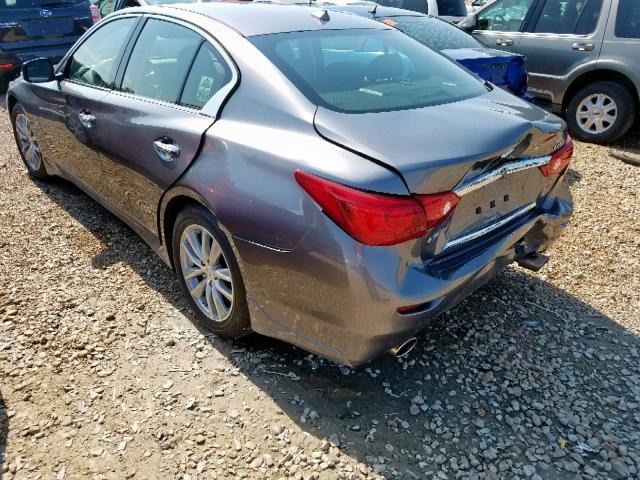 JN1BV7AR3FM406679 - 2015 INFINITI Q50 BASE GRAY photo 3