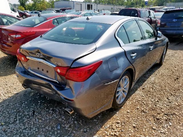 JN1BV7AR3FM406679 - 2015 INFINITI Q50 BASE GRAY photo 4