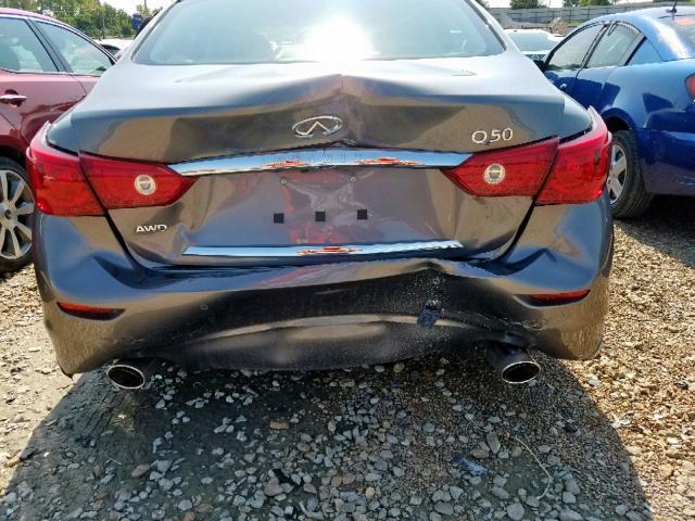 JN1BV7AR3FM406679 - 2015 INFINITI Q50 BASE GRAY photo 9