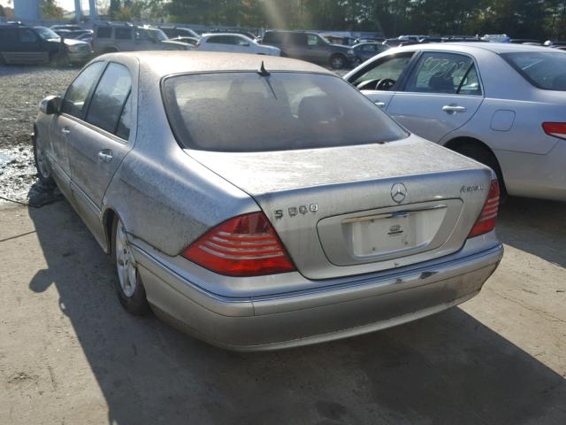 WDBNG84J53A365807 - 2003 MERCEDES-BENZ S 500 4MAT SILVER photo 3