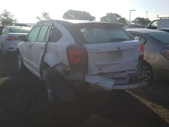 1B3HB48A59D100782 - 2009 DODGE CALIBER SX WHITE photo 3