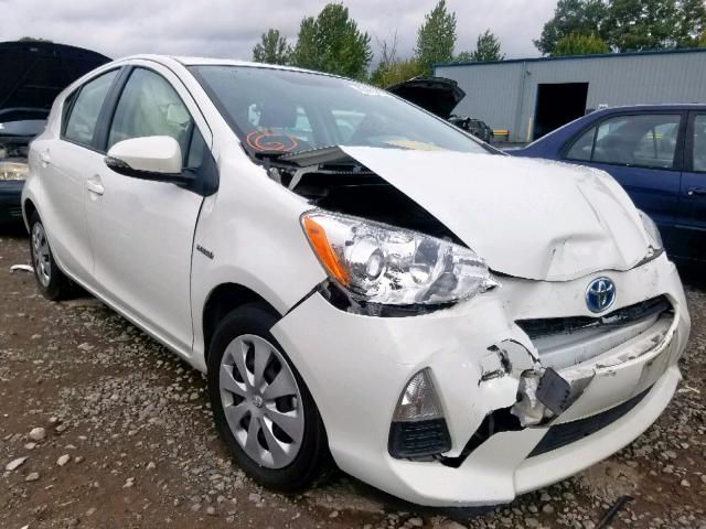 JTDKDTB34E1571188 - 2014 TOYOTA PRIUS C WHITE photo 1