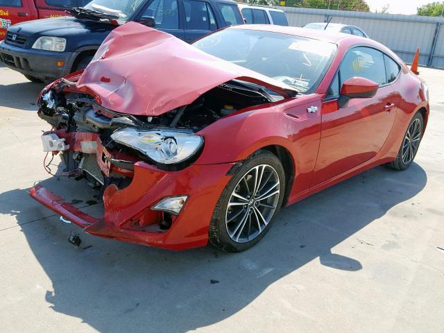 JF1ZNAA16D2718786 - 2013 TOYOTA SCION FR-S RED photo 2
