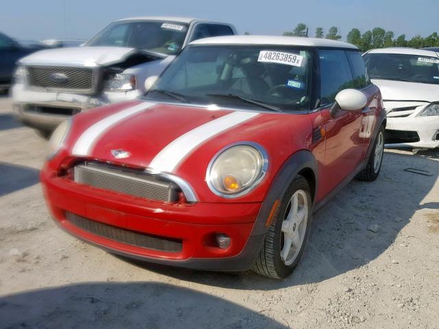 WMWMF33518TT60197 - 2008 MINI COOPER RED photo 2