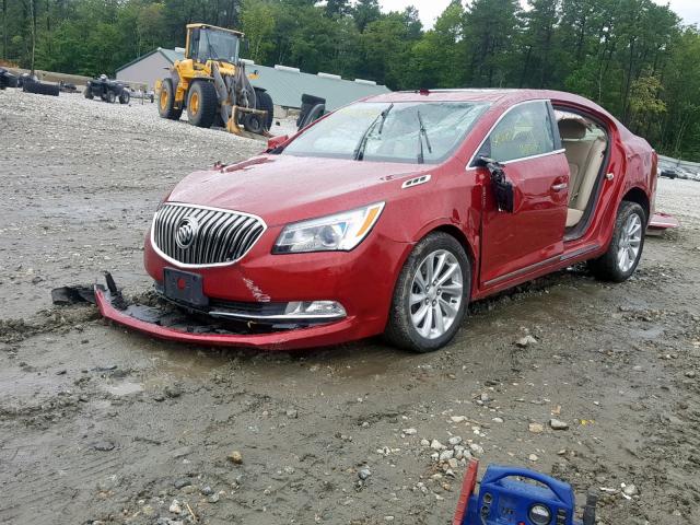 1G4GB5G35EF119412 - 2014 BUICK LACROSSE RED photo 2