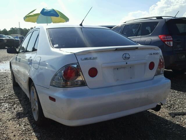 JTHBD192130073002 - 2003 LEXUS IS 300 WHITE photo 3