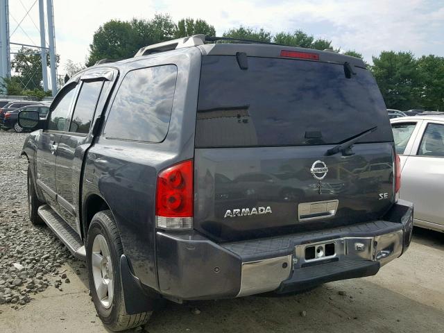 5N1BA08A97N716911 - 2007 NISSAN ARMADA SE GRAY photo 3