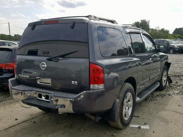 5N1BA08A97N716911 - 2007 NISSAN ARMADA SE GRAY photo 4