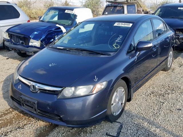 JHMFA36228S019147 - 2008 HONDA CIVIC HYBR GRAY photo 2