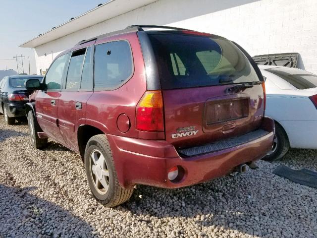 1GKDT13S322495978 - 2002 GMC ENVOY MAROON photo 3