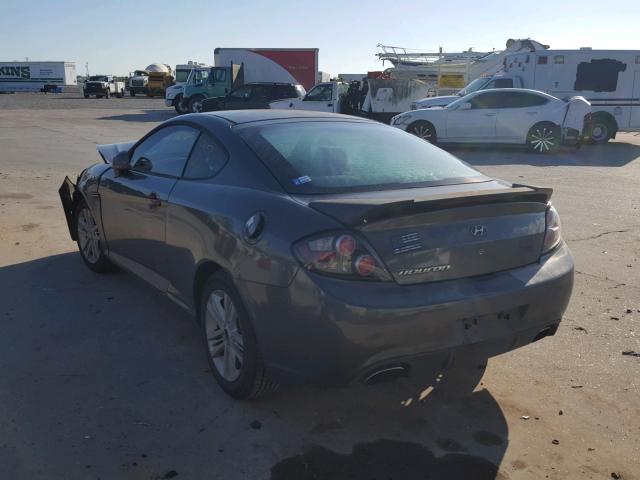 KMHHM66D27U258541 - 2007 HYUNDAI TIBURON GS BLACK photo 3