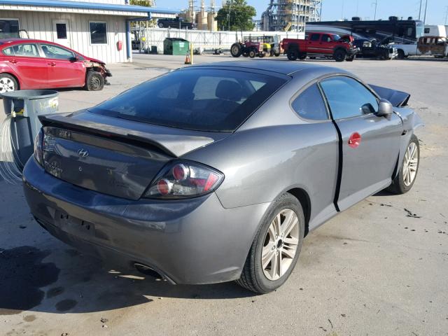 KMHHM66D27U258541 - 2007 HYUNDAI TIBURON GS BLACK photo 4