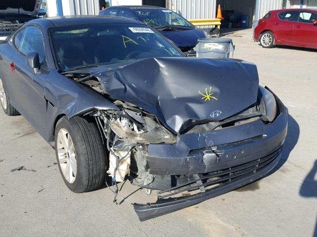 KMHHM66D27U258541 - 2007 HYUNDAI TIBURON GS BLACK photo 9