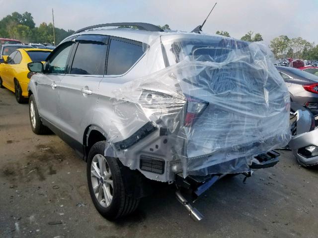 1FMCU0HD2JUC26913 - 2018 FORD ESCAPE SEL SILVER photo 3