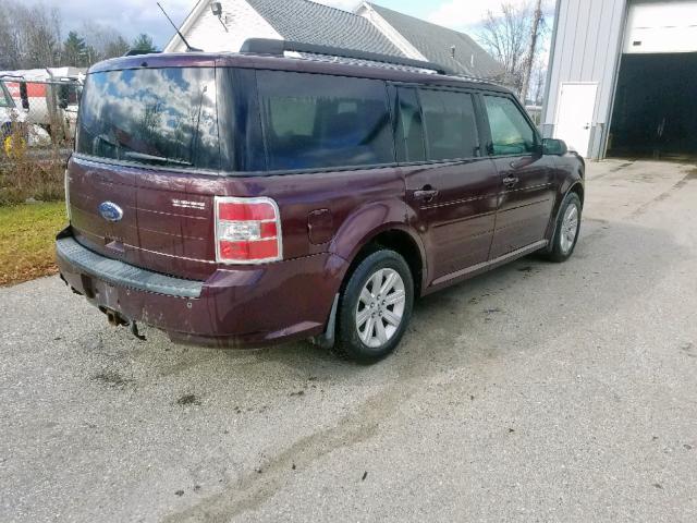 2FMGK5BC6BBD29604 - 2011 FORD FLEX SE BURGUNDY photo 4