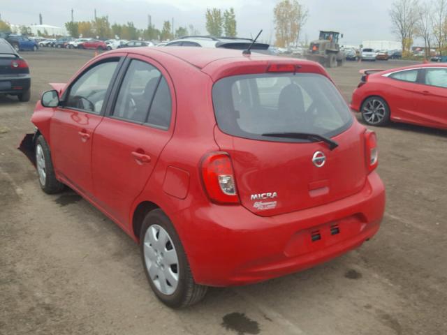 3N1CK3CP0HL241186 - 2017 NISSAN MICRA RED photo 3