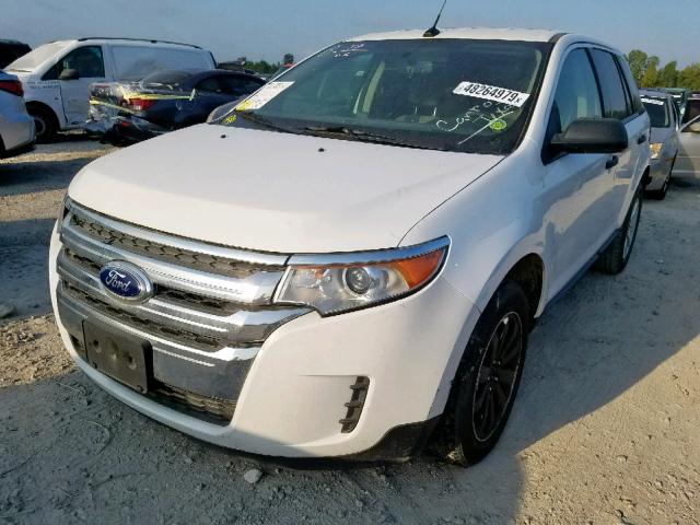 2FMDK3GC7EBA14864 - 2014 FORD EDGE SE WHITE photo 2