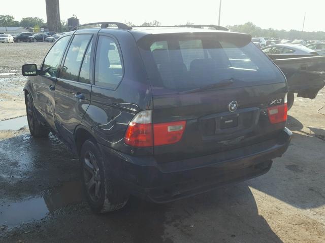 5UXFA13595LY03298 - 2005 BMW X5 3.0I BLACK photo 3