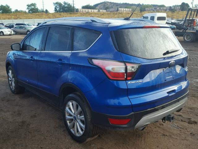 1FMCU9J95HUE95640 - 2017 FORD ESCAPE TIT BLUE photo 3