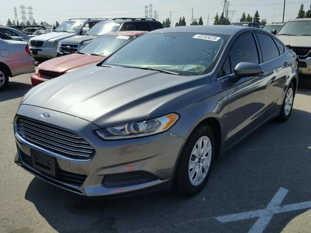 3FA6P0G71ER207891 - 2014 FORD FUSION S GRAY photo 2