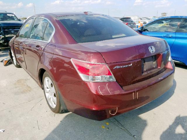 1HGCP26819A088681 - 2009 HONDA ACCORD EXL BURGUNDY photo 3