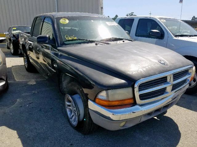 1B7GL2AX21S214118 - 2001 DODGE DAKOTA QUA BLACK photo 1