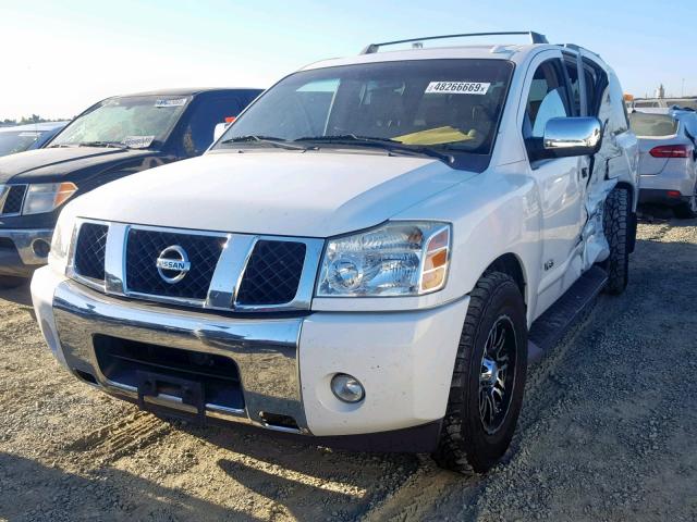 5N1AA08A47N710641 - 2007 NISSAN ARMADA SE WHITE photo 2